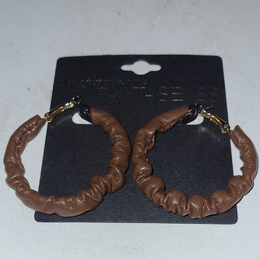 Brown Hoop Earrings